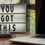 Motivated - Black and White Laptop