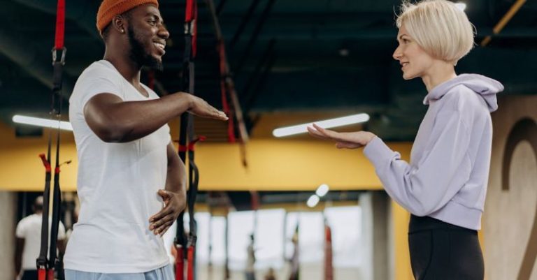 Dance-Based Cardio - Man And Woman Standing Face to Face