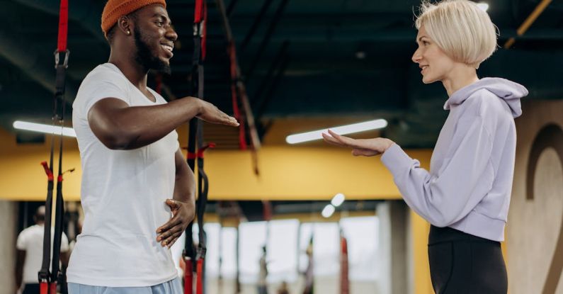 Dance-Based Cardio - Man And Woman Standing Face to Face