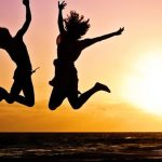 Active - Silhouette Photography Of Jump Shot Of Two Persons