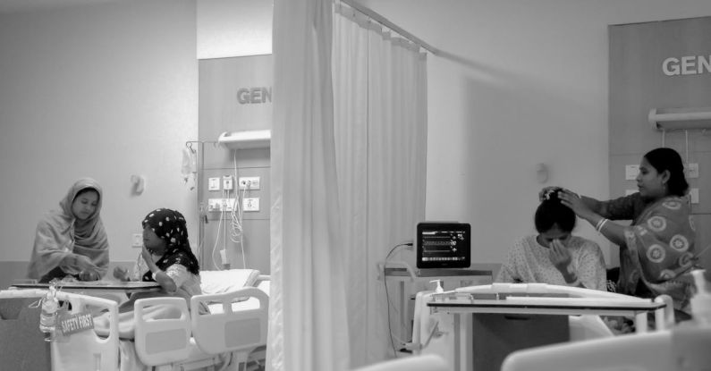 Recovery - A daughter and a daughter in law take care of their mother at hospital.